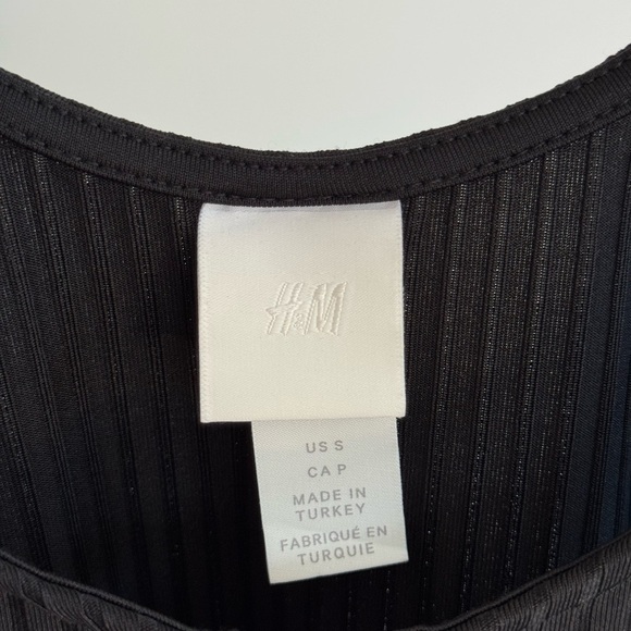H&M Black Ribbed women Bodysuit - Picture 4 of 4